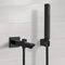 Matte Black Wall Mounted Tub Spout Set with Hand Shower